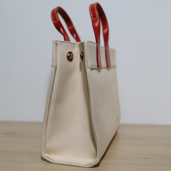 Burberry Blue Label Tote Hand Bag Canvas Beige - Picture 4 of 12